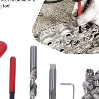 Recoil Helicoil Thread Repair Kit M6x1.0 recoil set alat repair baut slek.recoil set tap bor handle dll.alat reparasi drat