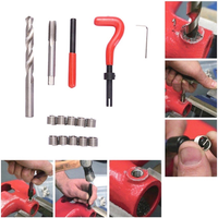 Recoil Helicoil set M5x0.8 Thread Repair Kit M5x0.8 recoil set alat repair baut slek.recoil set tap bor handle dll.alat reparasi drat
