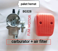 BG 328 318 338 Carburator Karburator Plus Air Filter Saringan Udara Hawa mesin potong rumput 328