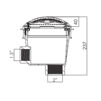 Maindrain Main Drain Fitting Kolam Renang Emaux EM2815C