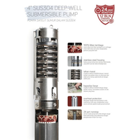 Submersible Deep Well Pump 3 Inch POM Pompa Waterplus+  DS-3P-331-150