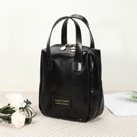 MagiDeal Tas Kosmetik Make Up Travel Organizer Bag Portable PU Leather black edition
