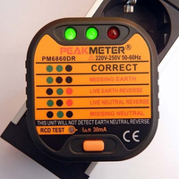 Socket Tester Uji Kelistrikan Grounding Meter 220v PEAKMETER PM6860DR
