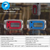 Digital Turbine flow meter 1" digital turbine flowmeters semua jenis cairan