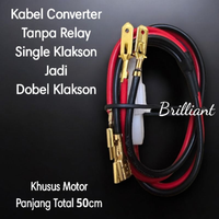 Kabel Klakson Motor / Mobil TANPA RELAY - Single jadi Dobel - Kabel Merubah Dari Satu Klakson Jadi Dua Klakson