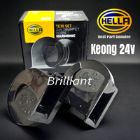 Horn Klakson Dobel Keong Black Sleek - HELLA Original - Khusus 24v Truk Pengguna 2 Aki