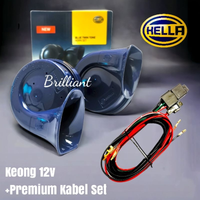Klakson Dobel Keong 12v - Hella Biru / Blue - Original
