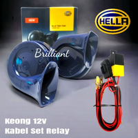 Klakson Dobel Keong 12v - Hella Biru / Blue - Original