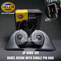 Klakson Hella Dobel Keong - JP Kuro - Single Pin Kaki Toyota