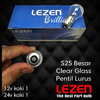 Bohlam Halogen S25 Putar - LEZEN Original - 12v / 24v - Single K1 / Dobel K2 - Bohlam Sein / Stop / Atret