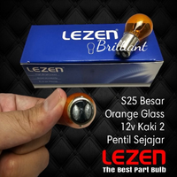 Bohlam Halogen S25 Putar - LEZEN Original - 12v / 24v - Single K1 / Dobel K2 - Bohlam Sein / Stop / Atret