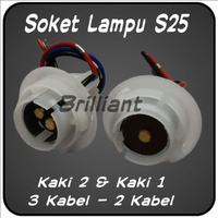 Soket Lampu Viting S25 - Kaki 1 Kaki 2 - Single Dobel - Viting Kupingan / Besi