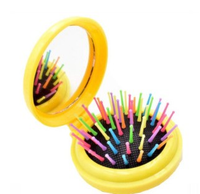 sisir cermin bulat karakter kaca cermin make up mini travelling