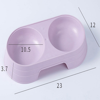 tempat makan kucing anjing 2 in 1 mangkok minum hewan doggy lucu 2in1