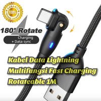 Kabel Data Lightning Multifungsi Fast Charging Rotateable 1M