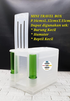 MINI TRAVEL BOX PLASTIK KANDANG KOTAK BAWA BURUNG HAMSTER REPTIL