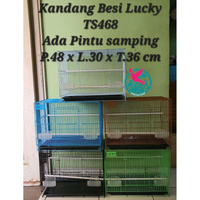 TS468 LUCKY KANDANG BESI P.48 x L.30 x T.36 CM KOTAK LUCKY KANDANG UMBARAN BURUNG SUDAGR GLIDER HEWAN LAINNYA