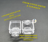 CANGKIR KECIL BURUNG KOTAK CEPUK UTK SEMUA JENIS KANDANG. ISI(pcs):