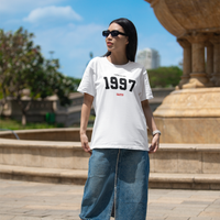 Hyparel T-Shirt Birth OF Year Baju Kaos 1990-1999 Bold White