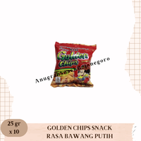 Golden Chips Snack Rasa Bawang Putih Renceng 25gr x 10