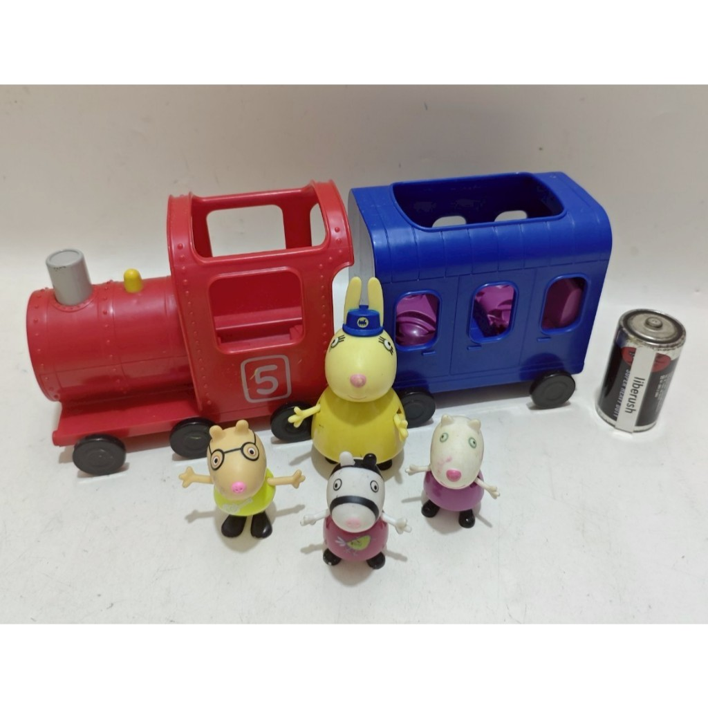 Jual Set abd peppa pig miss rabbit train figure miniature ve