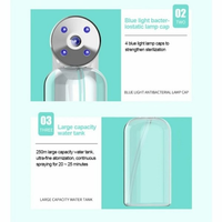 AFABEITA Pistol Semprot Uap Air Disinfection Spray Gun Blue Light 250ml - Z4312 Nano Spray Gun Portable Disinfektan Portable Nano Atomizer