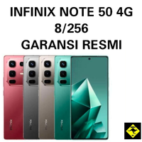 Infinix Note 50 8/256GB - Up to 16GB Extended RAM - Helio G100 - 6.78” FHD+ Amoled - 50MP OIS - 5200 mAh - NFC GARANSI RESMI