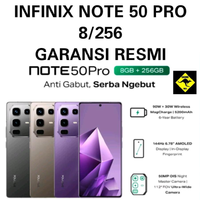 Infinix Note 50 Pro 8/256GB - Up to 16GB Extended RAM - Helio G100 Ultimate - 6.78” FHD+ Amoled - 50MP OIS - 5200 mAh - NFC GARANSI RESMI