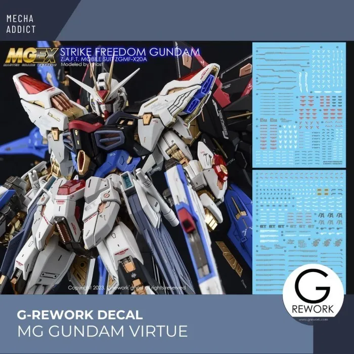 Jual Water Slide Decal MGEX Freedom Gundam by G-rework denga
